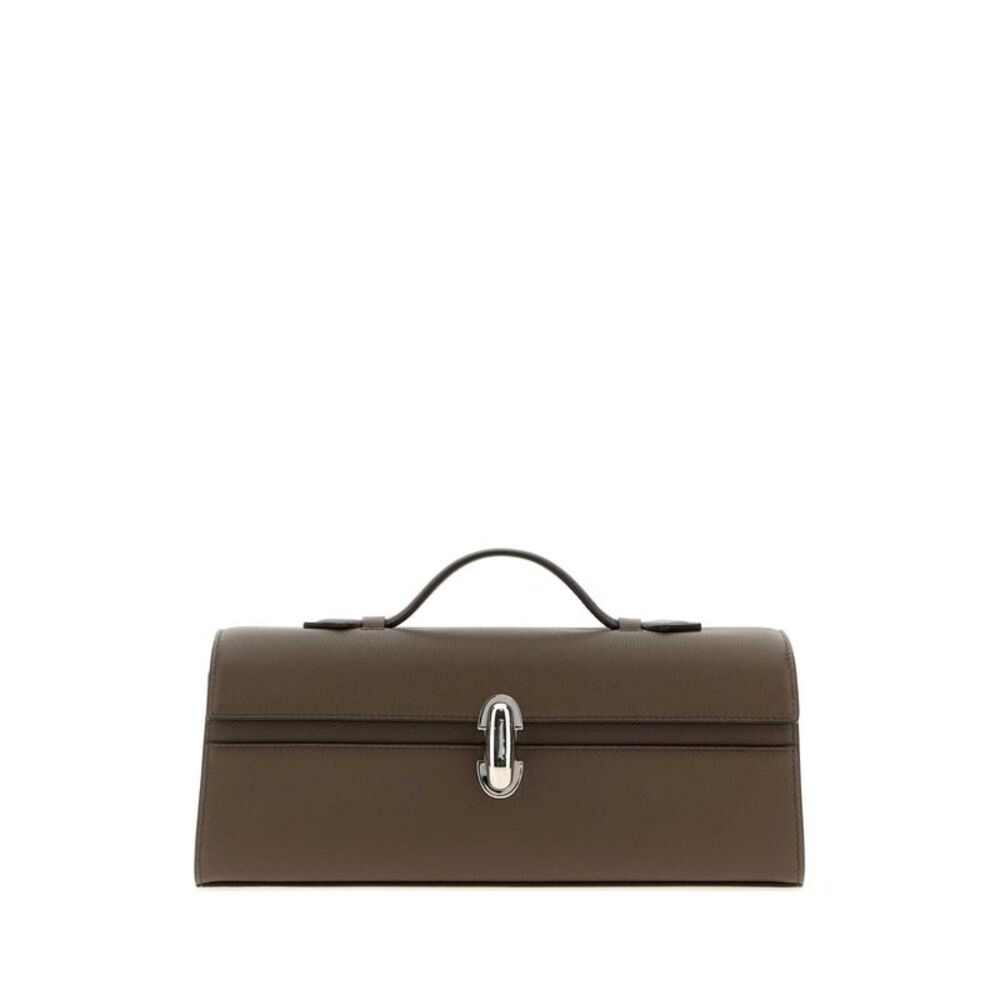 Savette Women Mud Leather Slim Symmetry Handbag
